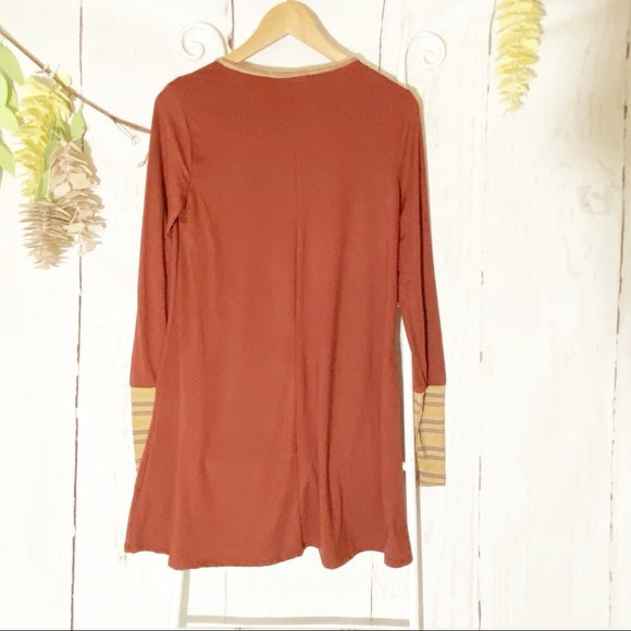 My LAnd Tunic Dress Long Sleeve Burnt Orange NWT - Picture 4 of 10